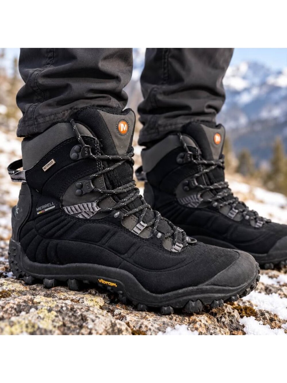 Merrell Chameleon Thermo 8 Waterproof Men’s 8 Black Winter Hiking Boots